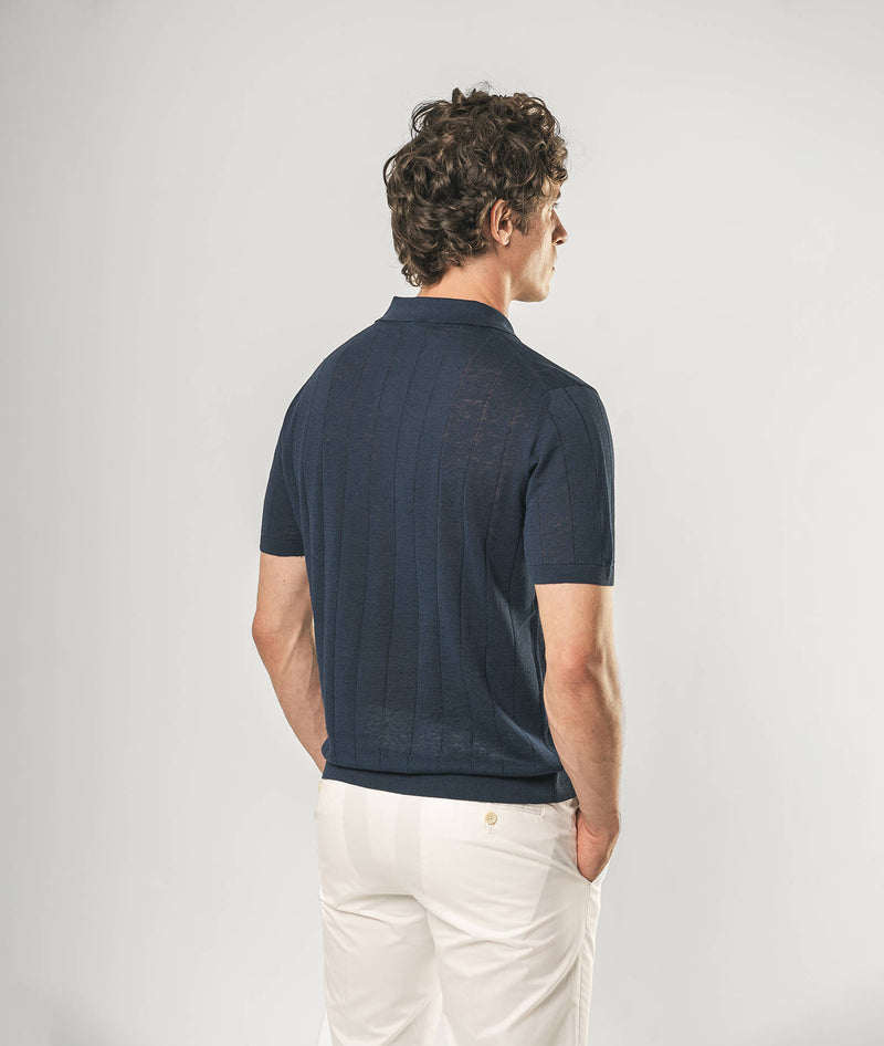 Polo in lino e cotone Saint Tropez